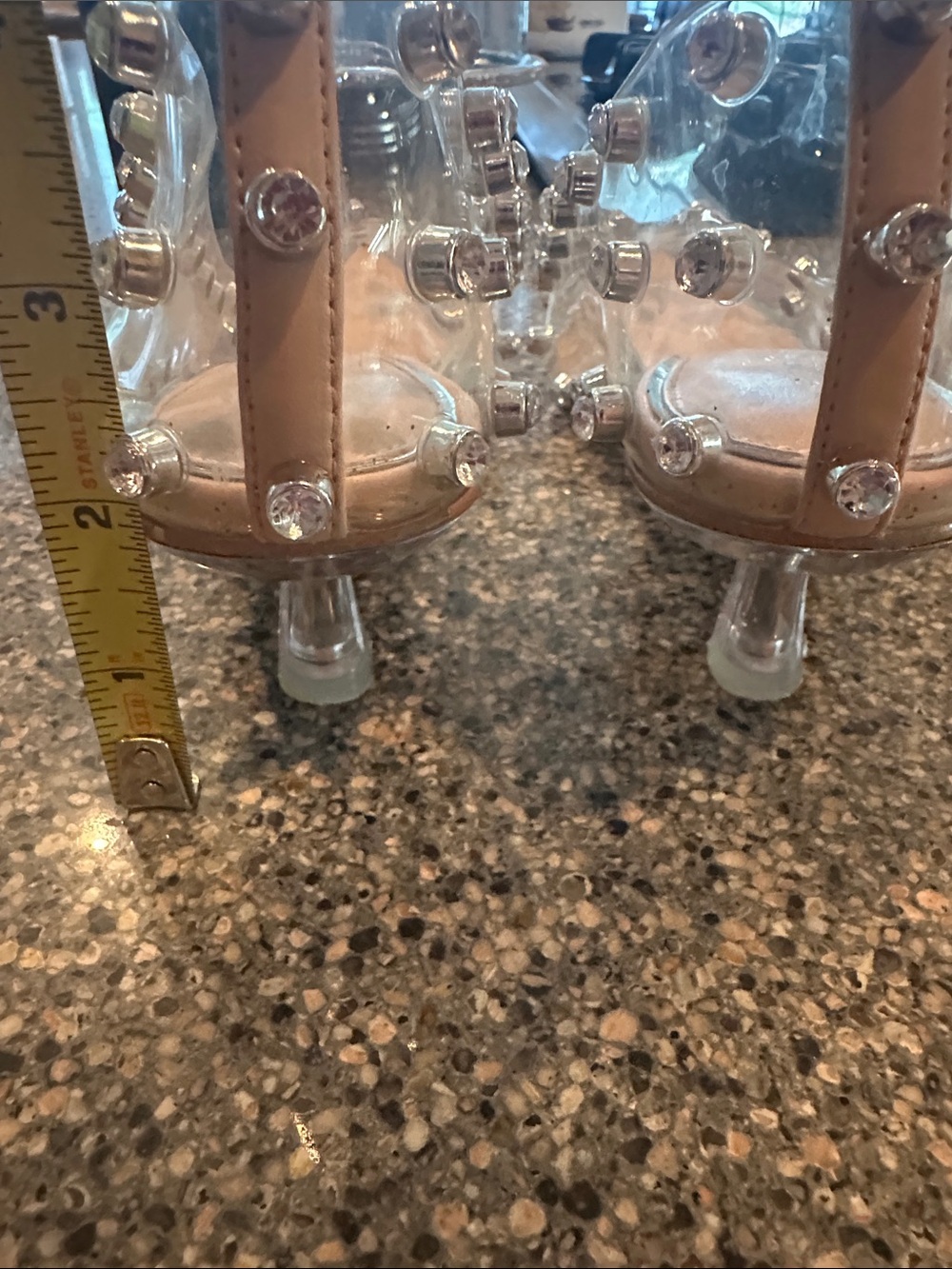 Gianni Bini Clear Pointed-Toe Studded Kitten Heels 7.5 - Picture 6 of 7